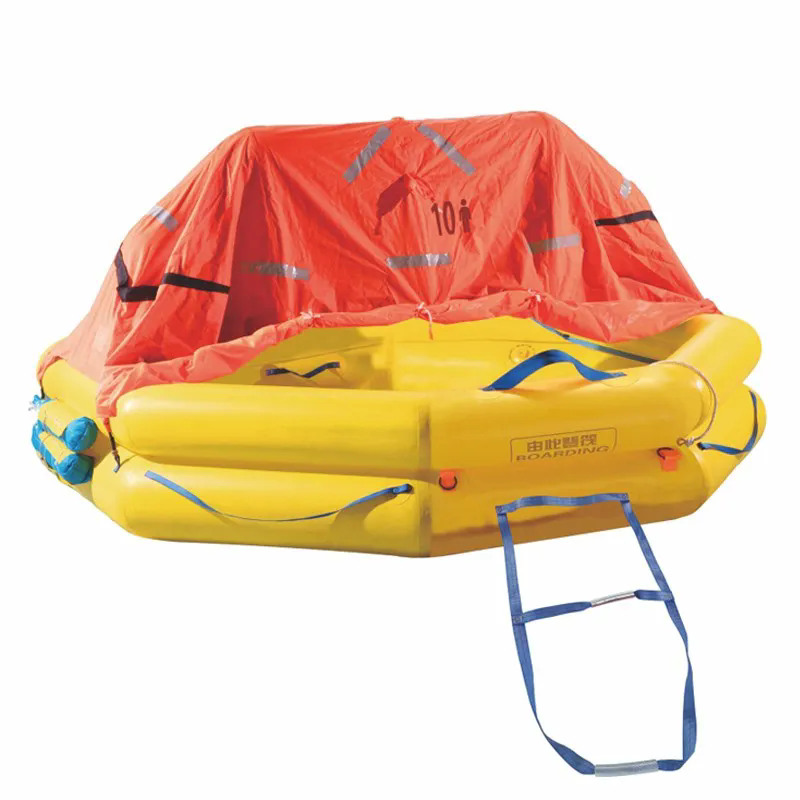 Mae LifeRaft chwyddadwy yn arbed bywydau ar y môr